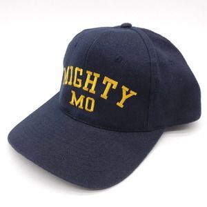 Vintage Mighty Mo Snapback‎ Trucker Hat Baseball KC Cap Blue Embroidered